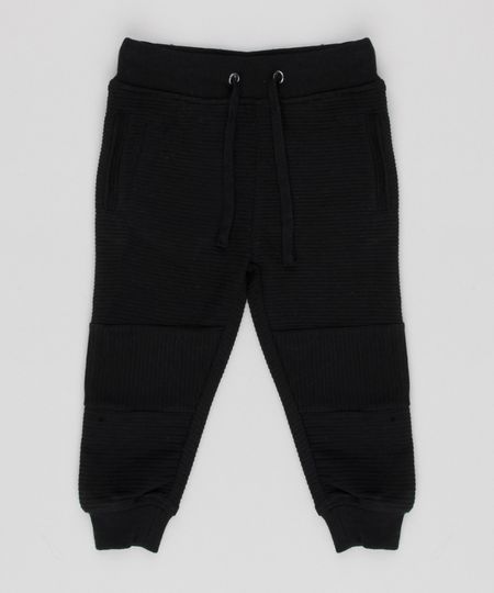 Calca-Infantil-em-Moletom-Canelado-com-Bolsos-Barra-com-Punho-Preta-8868469-Preto_1 Calca-Infantil-em-Moletom-Canelado-com-Bolsos-Barra-com-Punho-Preta-8868469-Preto_1