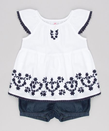 Conjunto-Infantil-de-Blusa-com-Bordado-Manga-Curta-Off-White---Short-Jeans-com-Babados-Azul-Escuro-8920774-Azul_Escuro_1 Conjunto-Infantil-de-Blusa-com-Bordado-Manga-Curta-Off-White---Short-Jeans-com-Babados-Azul-Escuro-8920774-Azul_Escuro_1