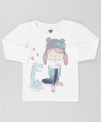 Blusa-Infantil-Dinossauro-com-Glitter-Manga-Longa-Decote-Redondo-em-Algodao---Sustentavel-Off-White-9145676-Off_White_1