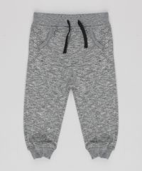 Calca-Infantil-Jogger-em-Moletom-com-Bolso-Canguru-Barra-com-Punho-Cinza-Mescla-Escuro-8868445-Cinza_Mescla_Escuro_1