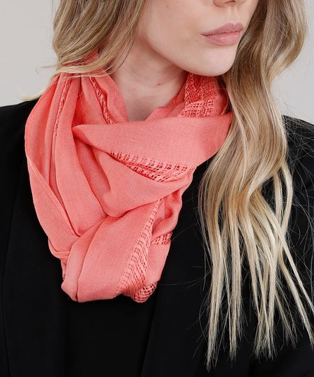 Cachecol-Feminino-com-Vazados-e-Franjas-Coral-8754618-Coral_1 Cachecol-Feminino-com-Vazados-e-Franjas-Coral-8754618-Coral_1