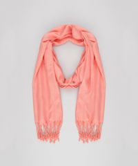 Cachecol-Feminino-Basico-Amplo-com-Franjas-Coral-8754561-Coral_2