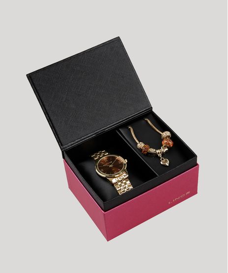 Kit-de-Relogio-Analogico-Lince-Feminino---Pulseira---KU48N2KX-Dourado-9169840-Dourado_1