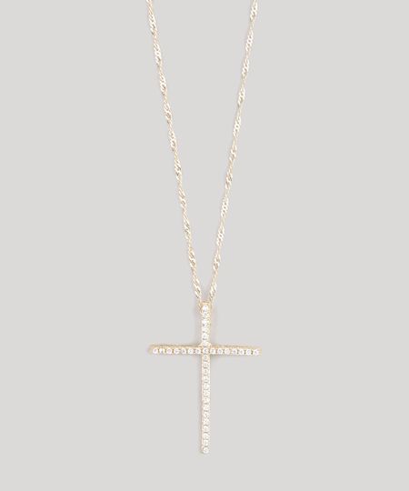 Colar-Feminino-Cruz-com-Strass-Dourado-9120326-Dourado_1