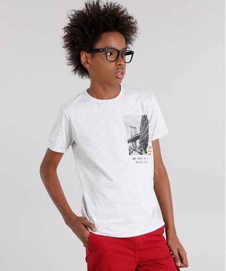 Camiseta-Infantil--New-York-City--Manga-Curta-Gola-Careca-Cinza-Mescla-Claro-9129174-Cinza_Mescla_Claro_1