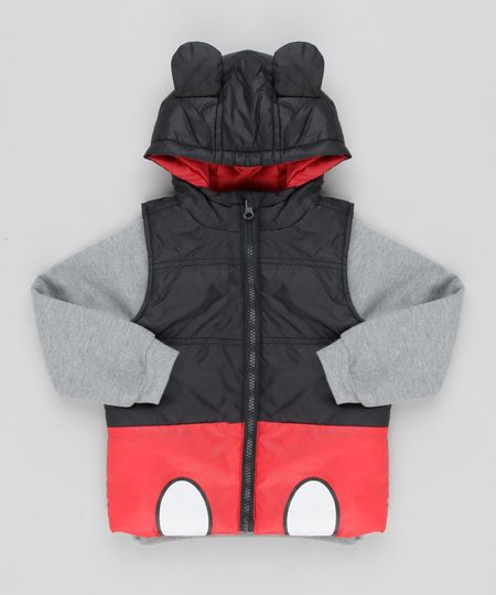 Blusao-Infantil-Mickey-Mouse-em-Moletom-Cinza-Mescla---Colete-Puffer-com-Capuz-de-Orelhinhas-Preto-8450445-Preto_1 Blusao-Infantil-Mickey-Mouse-em-Moletom-Cinza-Mescla---Colete-Puffer-com-Capuz-de-Orelhinhas-Preto-8450445-Preto_1