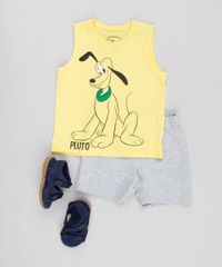 Conjunto-Infantil-de-Regata-Pluto-Amarela---Bermuda-em-Moletom-Cinza-Mescla-8962523-Cinza_Mescla_3