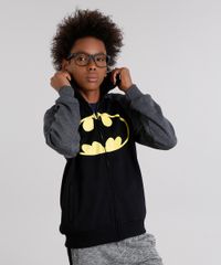 Blusao-Infantil-Batman-em-Moletom-com-Capuz-de-Algodao---Sustentavel-Preto-8853296-Preto_1