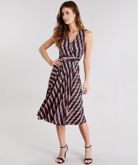 Vestido-Feminino-Envelope-Estampado-Geometrico-com-Decote-V-Transpassado-com-Amarracao-Preto-9127708-Preto_1