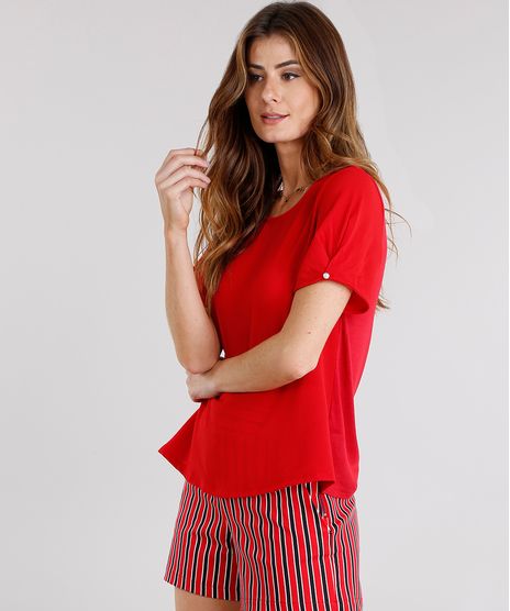 Blusa-Feminina-Manga-Curta-com-Perola-Decote-Redondo-Vermelha-9040225-Vermelho_1