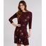 Vestido-Feminino-Estampado-Floral-Manga-Longa-Decote-Redondo-Vinho-9142735-Vinho_1