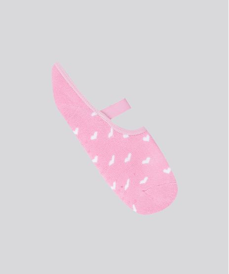 Meia-Sapatilha-Estampada-de-Coracoes-Pink-9144127-Pink_1