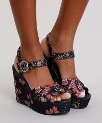 Sandalia-Feminina-Plataforma-Estampada-Floral-Preta-9056195-Preto_2