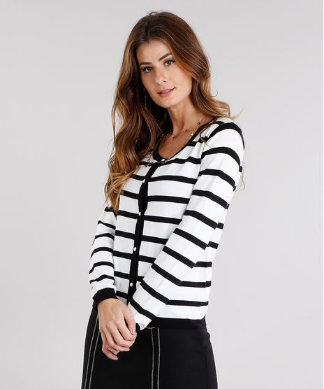 Cardigan-Feminino-Listrado-com-Perolas-em-Trico-Decote-Redondo-Off-White-8926193-Off_White_1