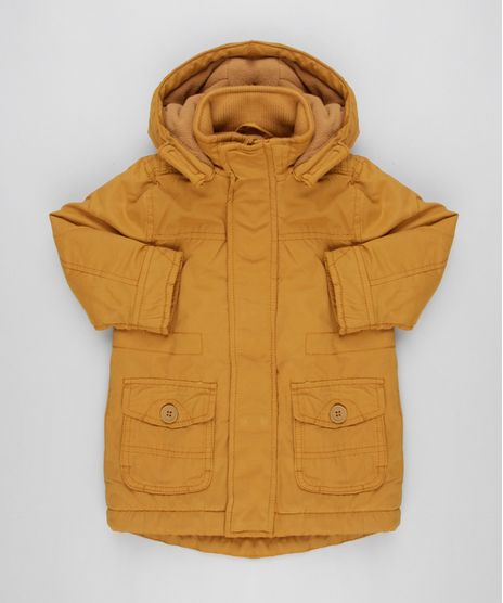 Parka-Infantil-com-Capuz-e-Bolsos-Amarelo-Escuro-8864907-Amarelo_Escuro_1