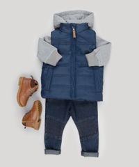 Blusao-Infantil-em-Moletom-com-Capuz-Cinza-Mescla---Colete-Puffer-Azul-Marinho-8450337-Azul_Marinho_3