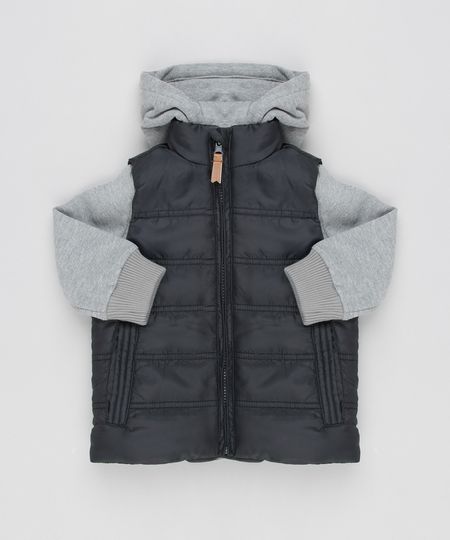 Blusao-Infantil-em-Moletom-com-Capuz-Cinza-Mescla---Colete-Puffer-Preto-8450337-Preto_1 Blusao-Infantil-em-Moletom-com-Capuz-Cinza-Mescla---Colete-Puffer-Preto-8450337-Preto_1