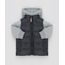 Blusao-Infantil-em-Moletom-com-Capuz-Cinza-Mescla---Colete-Puffer-Preto-8450337-Preto_1