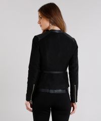 Jaqueta-Feminina-em-Suede-com-Frisos-Bolso-com-Ziper-Preta-8886551-Preto_2