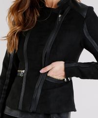 Jaqueta-Feminina-em-Suede-com-Frisos-Bolso-com-Ziper-Preta-8886551-Preto_4