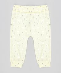 Calca-infantil-Estampada-de-Abelhas-com-Cos-Dobravel-Amarelo-Claro-8905864-Amarelo_Claro_1