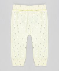 Calca-infantil-Estampada-de-Abelhas-com-Cos-Dobravel-Amarelo-Claro-8905864-Amarelo_Claro_2