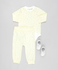 Calca-infantil-Estampada-de-Abelhas-com-Cos-Dobravel-Amarelo-Claro-8905864-Amarelo_Claro_3