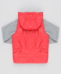 Blusao-Infantil-Homem-Aranha-em-Moletom-Cinza-Mescla---Colete-Puffer-com-Capuz-Vermelho-8861903-Vermelho_2