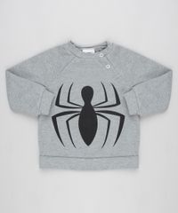 Blusao-Infantil-Homem-Aranha-em-Moletom-Cinza-Mescla---Colete-Puffer-com-Capuz-Vermelho-8861903-Vermelho_4