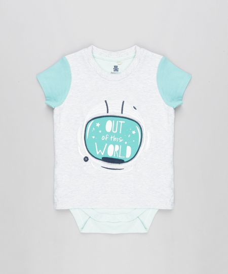 Body-Camiseta-Infantil-com-Estampa-Interativa-Urso-Astronauta-Manga-Curta-Gola-Careca-em-Algodao---Sustentavel-Cinza-Mescla-Claro-8908958-Cinza_Mescla_Claro_1