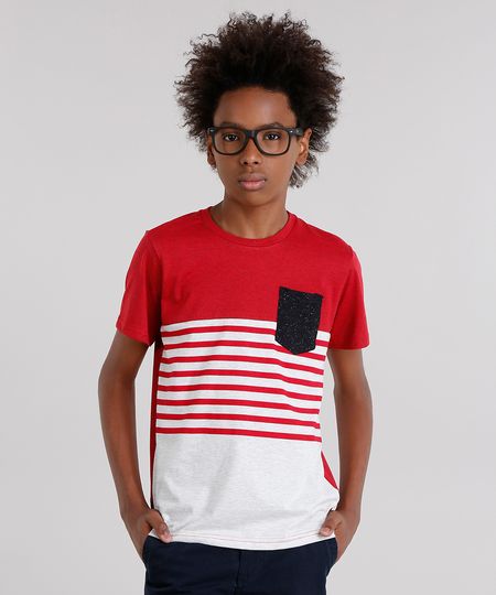 Camiseta-Infantil-com--Listras-e-Bolso-Manga-Curta-Gola-Careca-Vermelha-9129217-Vermelho_1