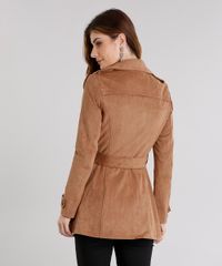 Casaco-Feminino-Trench-Coat-em-Suede-com-Faixa-Caramelo-8888640-Caramelo_2