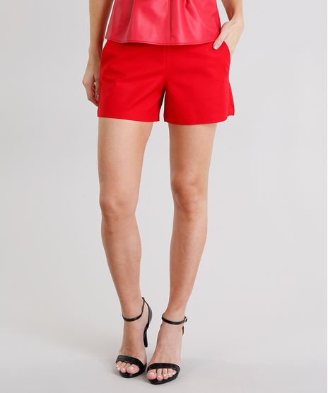 Short-Feminino-Cintura-Alta-com-Ziper-Vermelho-9013323-Vermelho_1