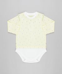 Body-Camiseta-Infantil-Estampada-de-Abelhas-Manga-Longa-Gola-Careca-em-Algodao---Sustentavel-Amarelo-Claro-8905762-Amarelo_Claro_1