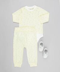 Body-Camiseta-Infantil-Estampada-de-Abelhas-Manga-Longa-Gola-Careca-em-Algodao---Sustentavel-Amarelo-Claro-8905762-Amarelo_Claro_3