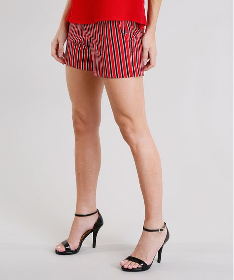 Short-Feminino-Listrado-Cintura-Alta-com-Ziper-Vermelho-9013322-Vermelho_1