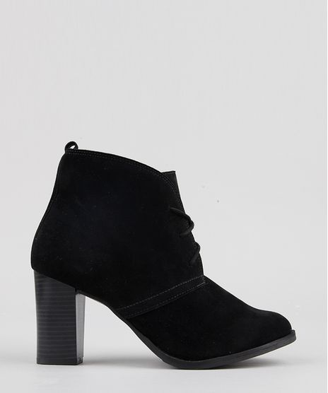 Bota-Feminina-com-Cadarco-Salto-Alto-Cano-Curto-Preta-9081363-Preto_1