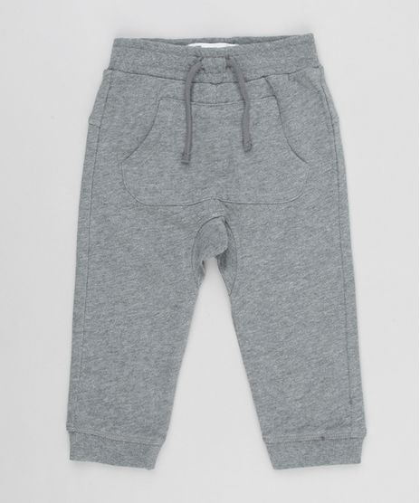 Calca-Infantil-em-Moletom-com-Bolso-Canguru-Cinza-Mescla-Escuro-8946778-Cinza_Mescla_Escuro_1