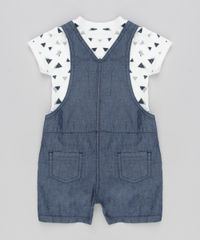Conjunto-Infantil-de-Jardineira--Azul-Marinho---Body-Estampado-de-Triangulos-Manga-Curta-em-Algodao---Sustentavel-Off-White-8892252-Off_White_2