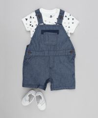 Conjunto-Infantil-de-Jardineira--Azul-Marinho---Body-Estampado-de-Triangulos-Manga-Curta-em-Algodao---Sustentavel-Off-White-8892252-Off_White_3