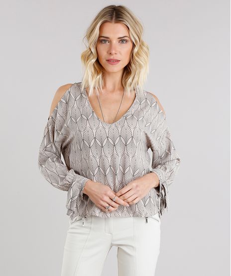 Blusa-Feminina-Open-Shoulder-Estampada-Manga-Longa-com-Laco-Decote-V-kaki-8893857-Kaki_1