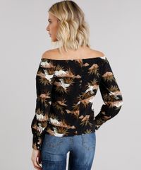 Blusa-Feminina-Ciganinha-com-No-Estampada-de-Passaros-Manga-Longa-Preta-8921060-Preto_2