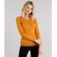 Sueter-Feminino-Basico-em-Trico-Manga-Longa-Decote-Redondo-Amarelo-Escuro-8840449-Amarelo_Escuro_1