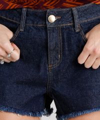 Short-Jeans-Feminino-Boyfriend-com-Barra-Desfiada-Azul-Escuro-9010644-Azul_Escuro_4