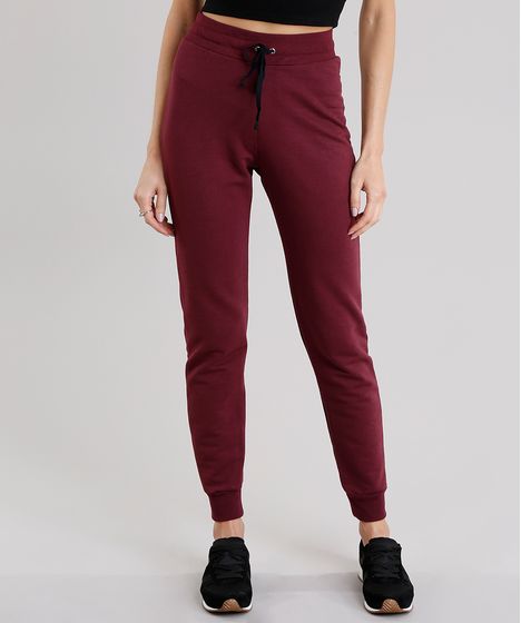 calça moletom feminina vinho