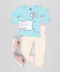 Blusa-Infantil-Gatinho-com-Glitter-Manga-Longa-Decote-Redondo-em-Algodao---Sustentavel-Azul-Claro-9145685-Azul_Claro_3
