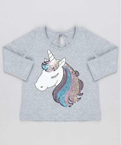 Blusa-Infantil-Feminina-Unicornio-Bordada-de-Paetes-Manga-Longa-Decote-Redondo-Cinza-Mescla-9143917-Cinza_Mescla_1