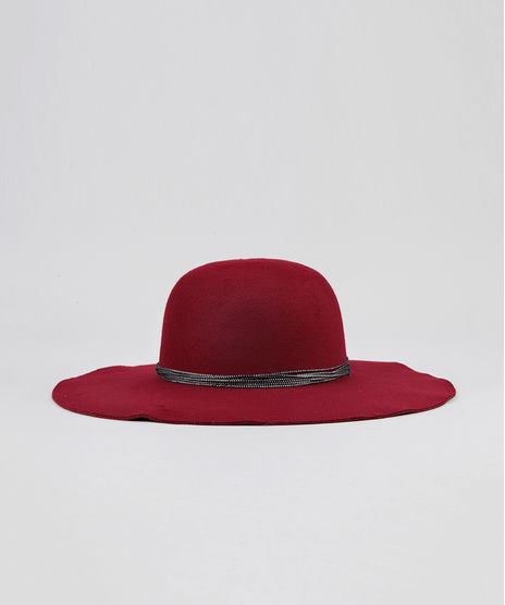 Chapeu-Feminino-Floppy-em-Feltro-com-Lurex-Vinho-8754457-Vinho_1