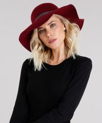 Chapeu-Feminino-Floppy-em-Feltro-com-Lurex-Vinho-8754457-Vinho_2