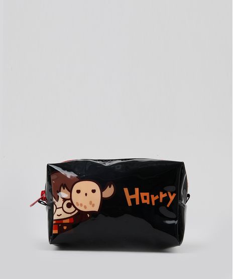 Necessaire-Feminina-Harry-Potter-de-Plastico-Preta-9131722-Preto_1